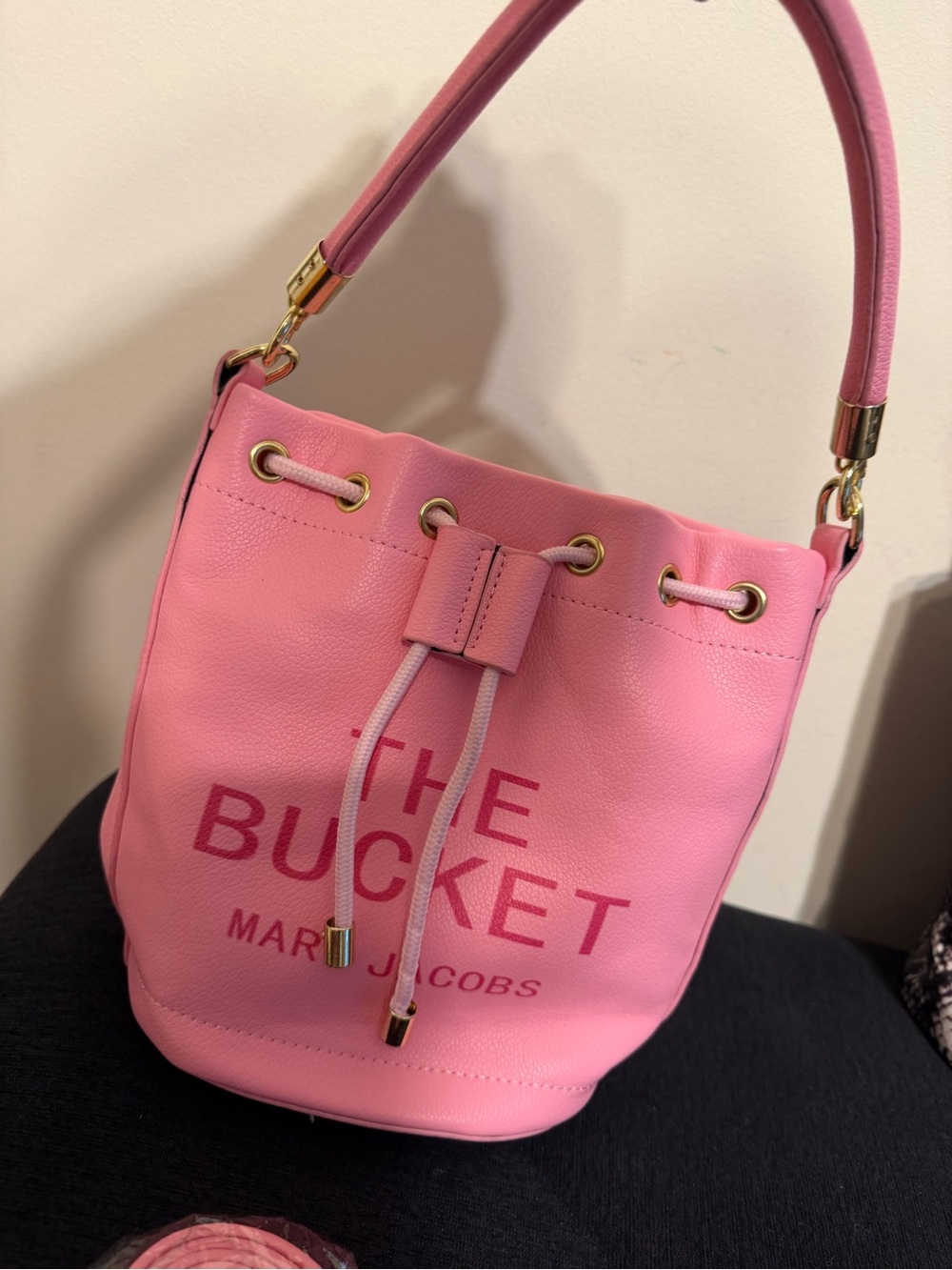 Marc Jacobs Pink Drawstring Mini Bucket Shoulder Bag - Picture 6 of 6